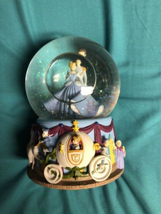 Disney Cinderella " I Love You Truly " Water Globe By Enesco Snowglobe