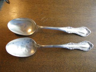 2 Fine Arts Sterling Silver Southern Colonial Spoons 8 Inches