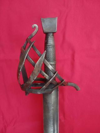 Antique basket sword 