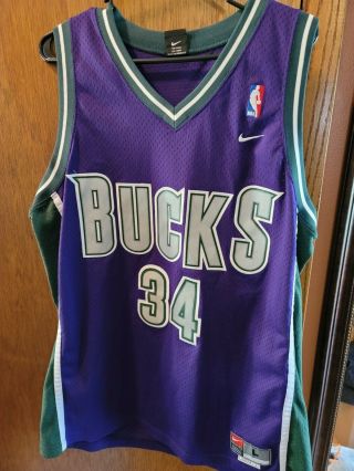 Vintage Nike Nba Milwaukee Bucks Ray Allen Basketball Jersey
