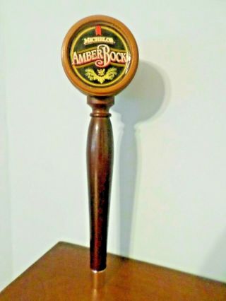 Michelob Amber Bock Large Old Wooden Barrel Keg 12.  5 " Draft Beer Bar Tap Handle