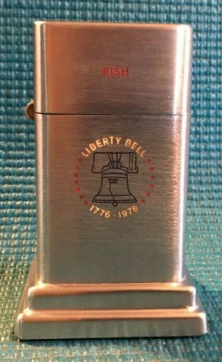 Vintage Zippo Barcroft Liberty Bell 1776 1976 Table Lighter
