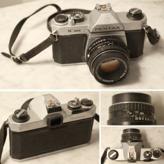 Vintage Pentax Asahi K1000 35mm Slr Film Camera W/50mm Lens