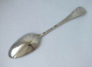 Antique George Ii Solid Sterling Silver Table Spoon 1752 Ec/ L 20.  5 Cm/ 63 G