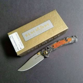 `benchmade Gold Class 15085 - 201 Limited Mini Crooked River Damasteel Blade 185
