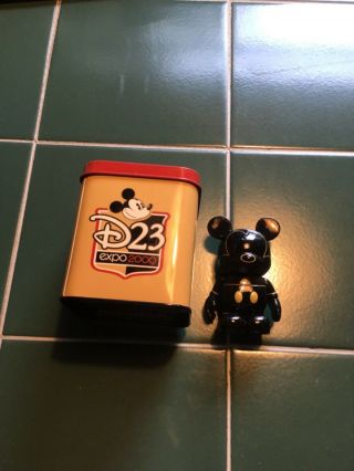 Disney Vinylmation D23 2009 Mickey Mouse Tin W/ 3” Collectible Figure