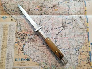 Rare,  Vintage PIC Japan Swing Guard Stiletto Folding Knife with lever release 2