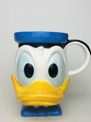 Disney Donald Duck Coffee Tea Cup Mug 3d Raised Ceramic