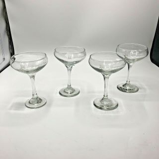 Set Of 4 Miller High Life Coupe Glass Champagne Goblets -