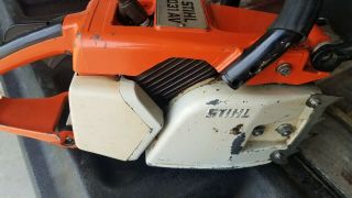 Vintage Stihl 031 AV Chainsaw Power head Runs Good Compression 3