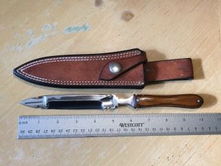 RARE – Alex J Collins Knife with Sheath 2 of 3 - Twin point,  made in 1996 2
