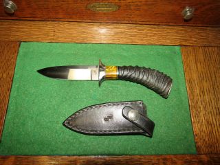 Ray Beers Custom Knife With Sheath And Antelope Handle