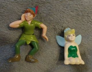 Peter Pan And Tinker Bell - 1990s - Disney - Pvc Cake Toppers