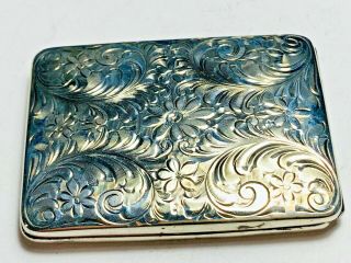 Sterling Victorian Calling Card Case,  Engraved