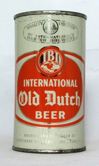 International Old Dutch Beer 12 Oz.  Flat Top Beer Can - Findlay,  Ohio