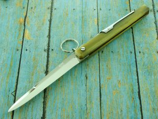 Big Hoffritz France Ring Lock Folding Navaja Stiletto Dirk Pocket Knife Knives