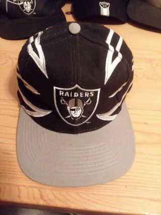 Vintage 90s Drew Pearson Oakland Raiders Snapback Hat Cap