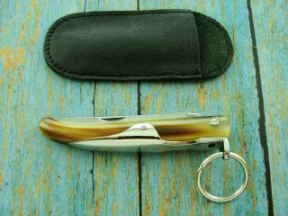Jacques Mongin French Luxury Nogent Jm Horn Ring Lock Clasp Pocket Knife Knives
