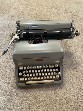 Vintage Gray Royal Quiet De Luxe Typewriter