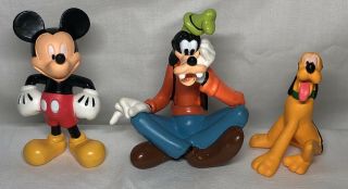 90’s Mickey Mouse Figure Set Disney Toy Cake Topper - Pluto Goofy