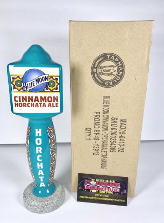 Blue Moon Cinnamon Horchata Ale Beer Tap Handle 10” Tall - Brand