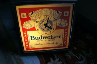 Budweiser Beer Clock Anheuser Busch 1960s 1970s St Louis Mo Example