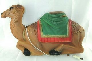 Vintage Empire 28 " Christmas Nativity Manger Camel Blow Mold Lighted Generalfoam