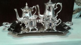 5 Piece Silver Plated Tea Set By International Silver