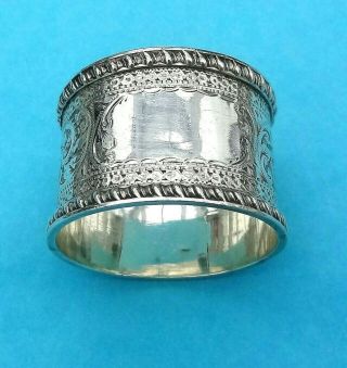 Chester 1890 - Victorian Antique Sterling Silver Napkin Ring - Brockington Brs