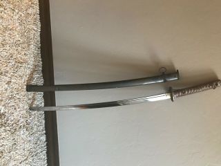 WW2 Type 95 NCO Japanese Sword with matching scabbard serial number 2