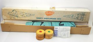 Vintage Sportcraft Sports Games Shuffleboard Set Indoor/outdoor W/original Box
