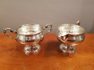Vintage Fisher Weighted Sterling Silver Creamer And Sugar Bowl 745