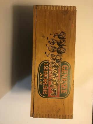 Vintage Genesee 12 Horse Ale Beer Wood Crate Box Beer Decor Dunning Corporation