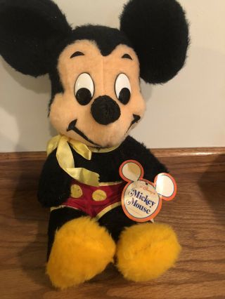 Nwt Vtg Walt Disney Characters Plush Mickey Mouse California Stuffed Toys 16”
