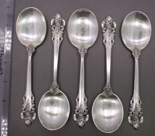 Wallace Grande Baroque Sterling Silver Round Bowl Soup Spoon 6 1/8 Inch