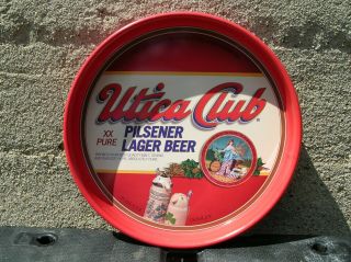 Vintage Utica Club Pilsener Lager Beer Tray Schultz And Dooley 13 "