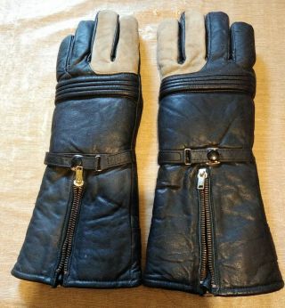 Vintage Esprit Leather Motorcycle Gloves - Large Size