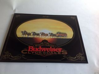 The World Famous Budweiser Clydesdales 1995 Framed 16 " X20 " Wall Hanging Man Cave