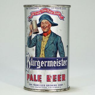 Burgermeister Pale Beer Flat Top Can San Francisco Brewing Ca Lidded Mug 46 - 33