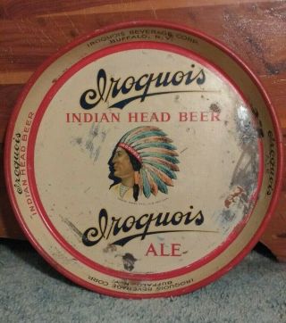 Iroquois Ale Beer Tray - Indian Head Beer - Buffalo,  Ny
