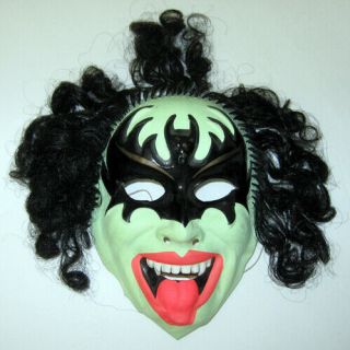 Vintage Kiss Gene Simmons Demon Ben Cooper Bat Halloween Hairy Scary Mask