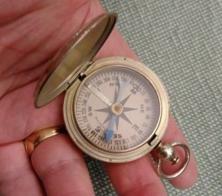 Vintage WWII U.  S.  Military Wittnauer Compass 3