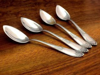 Gorham Co.  (4) Sterling Silver Orange Spoons Chippendale 1890 No Monograms