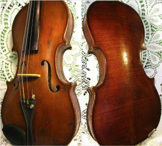 Old Vintage German? Violin Crack Stardivarius Labeled 4/4