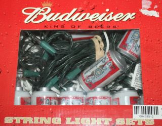 Budweiser Beer Can String Light Set Of 20 Lights