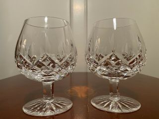 Vintage Set Of 2 Waterford Crystal Lismore 12 Oz Brandy Liqueur Snifters Glasses