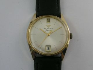 Vintage Wittnauer Geneve Watch W/ Date 1960 