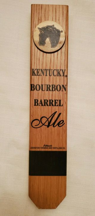 Kentucky Bourbon Barrel Ale 12.  5  Wooden Beer Tap Handle