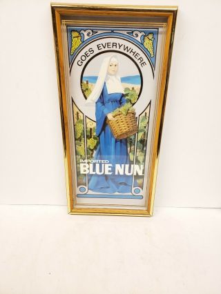 Imported Blue Nun Wine Goes Everywhere Advertising Picture - Sign