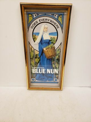 Imported Blue Nun Wine Goes Everywhere Advertising Picture - Sign 2
